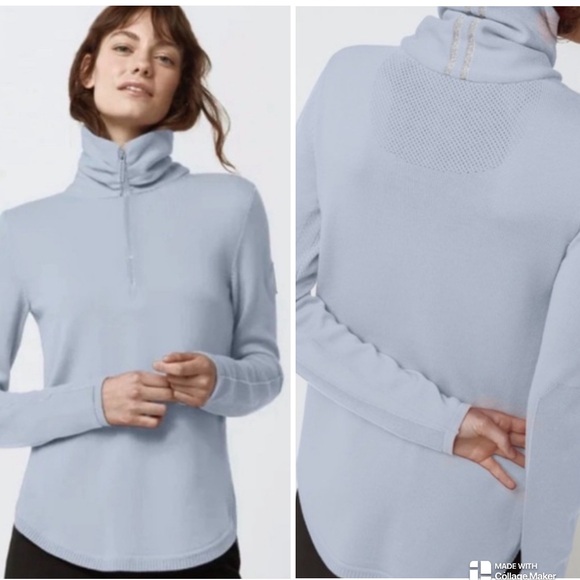 Canada Goose Sweaters - Canada Goose Fairhaven ¼ Zip Sweater in light sky blue NWT